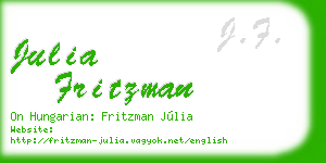 julia fritzman business card